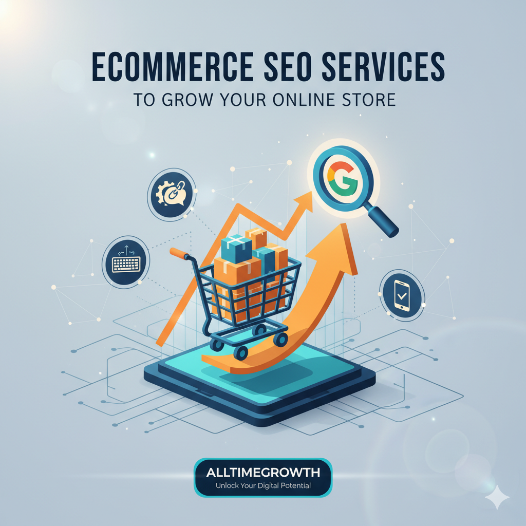 Alltimegrowth team providing eCommerce SEO services to boost online store rankings